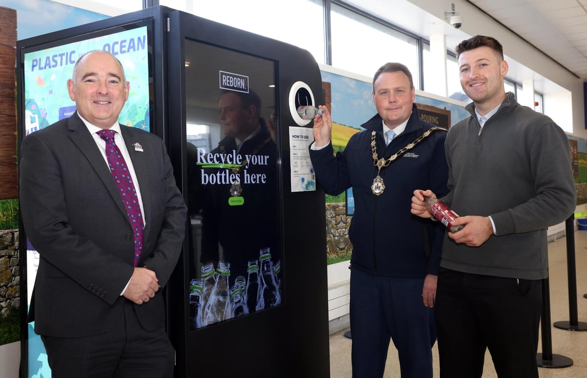 'Reverse vending' machines launched at Belfast International Airport with ReVend